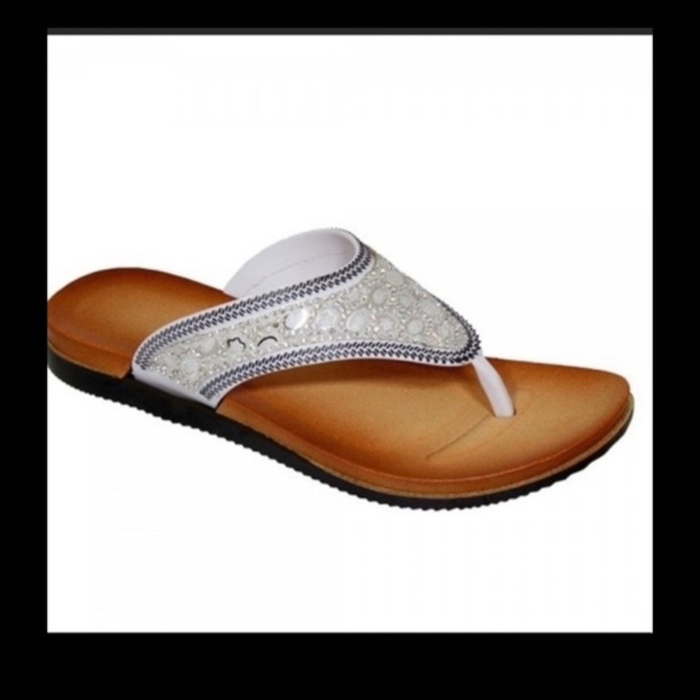 White rhinestone sandles​